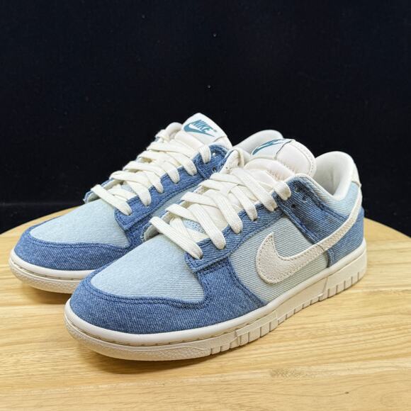 Nike Dunk Low Smokey Blue Denim IH5073-006 Womens New Size 6 Sneakers - Picture 7 of 10